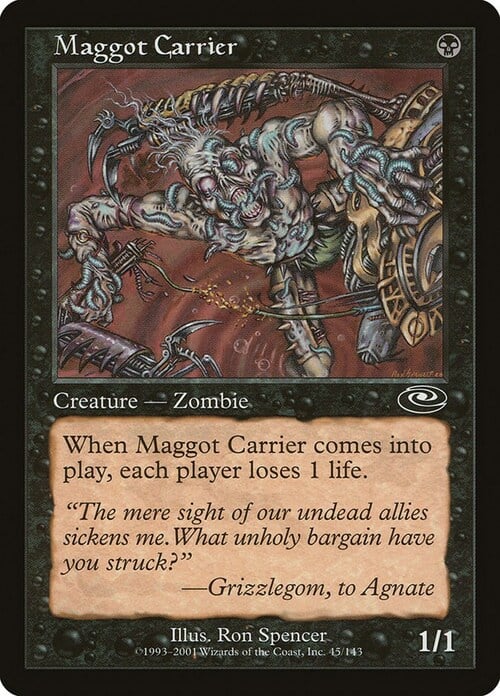 Maggot Carrier Card Front
