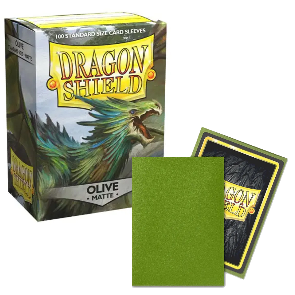 100 Dragon Shield Sleeves - Matte Olive
