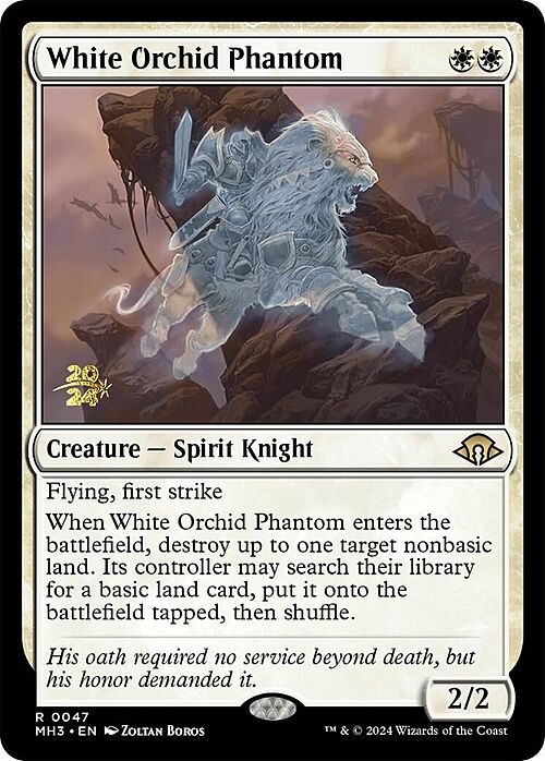White Orchid Phantom Card Front