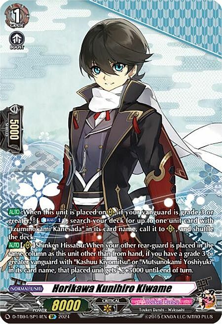 Horikawa Kunihiro Kiwame Card Front