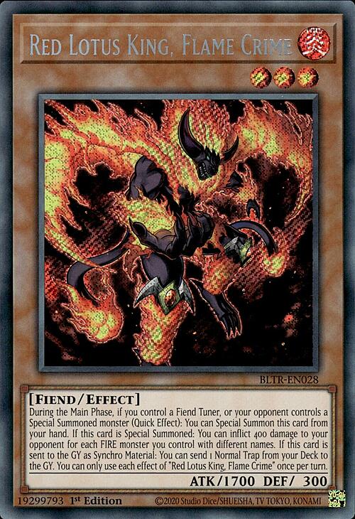Red Lotus King, Flame Crime Card Front