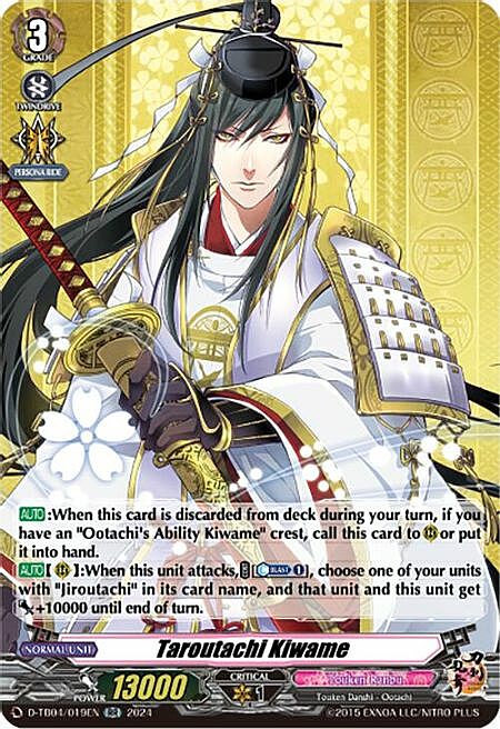 Taroutachi Kiwame Card Front