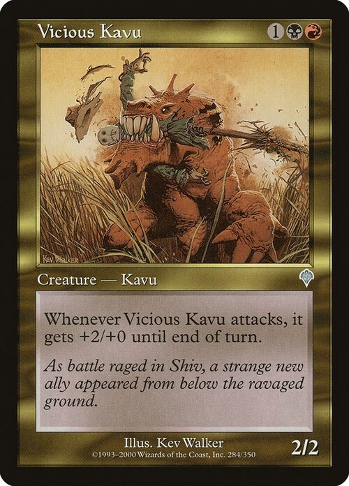 Vicious Kavu Card Front