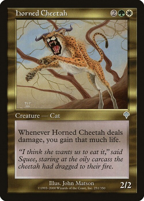 Horned Cheetah Card Front