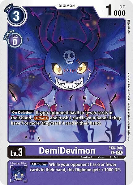 DemiDevimon Card Front