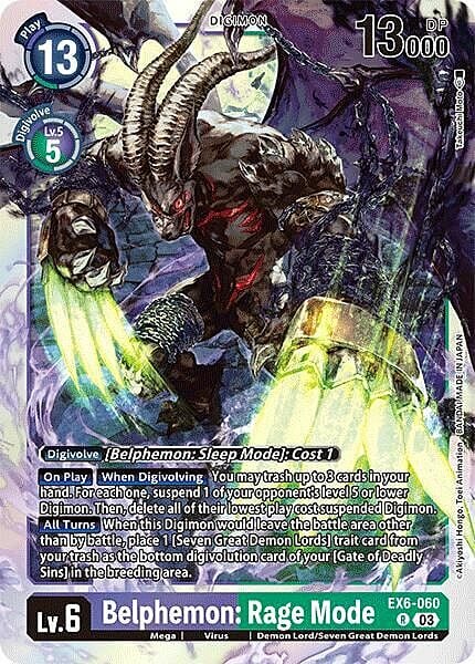 Belphemon: Rage Mode Card Front