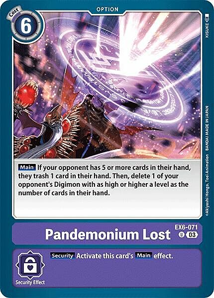 Pandemonium Lost Card Front