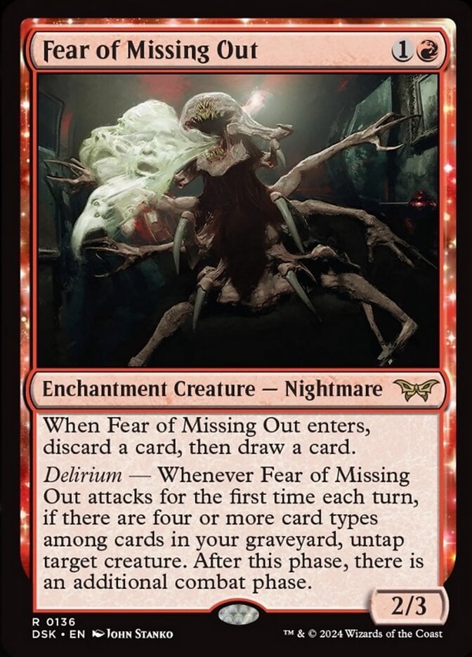Fear of Missing Out Duskmourn: House of Horror | Magic | CardTrader Fear of Missing Out Duskmourn: House of Horror | Magic | CardTrader