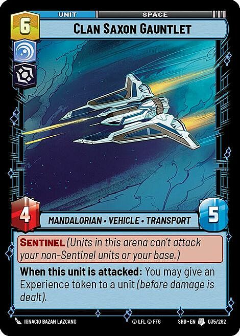 Clan Saxon Gauntlet Card Front