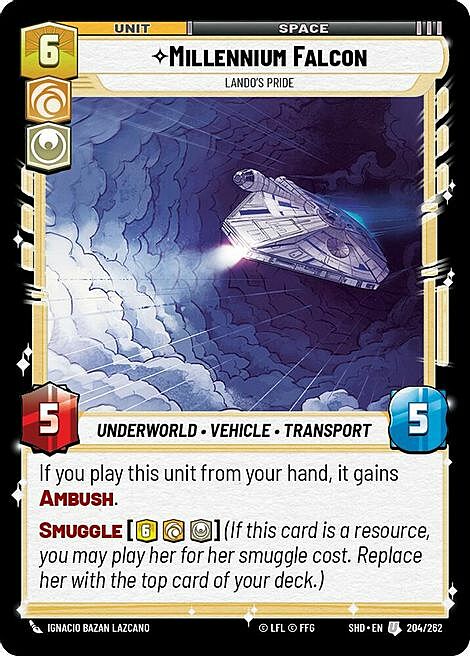 Millennium Falcon - Lando's Pride Card Front