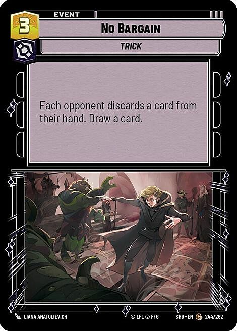 No Bargain Card Front