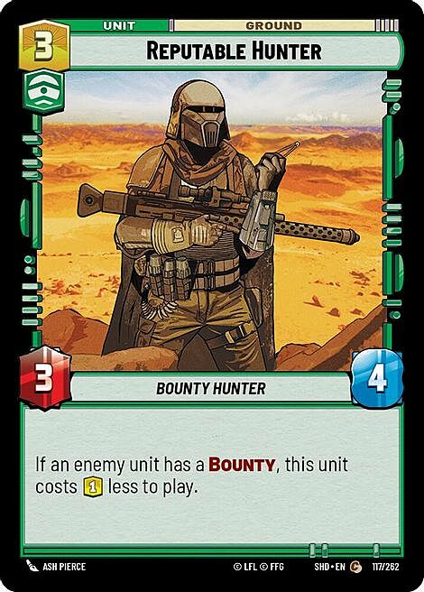 Reputable Hunter Card Front