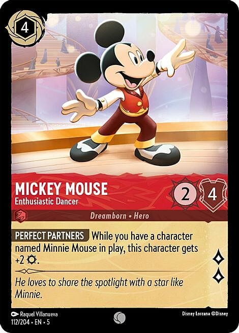 Mickey Mouse - Enthusiastic Dancer Card Front