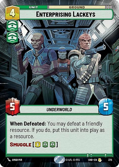 Enterprising Lackeys Card Front