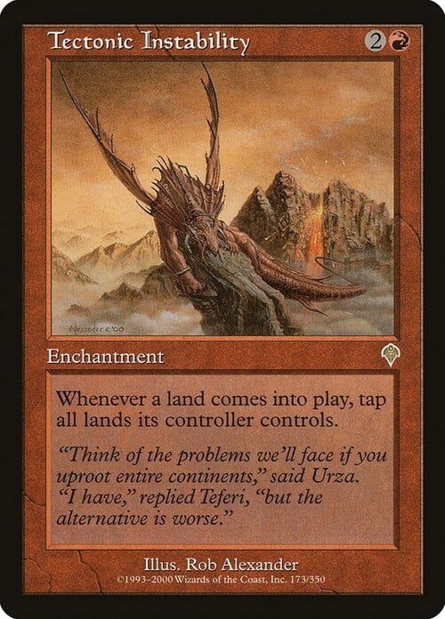 Tectonic Instability Card Front