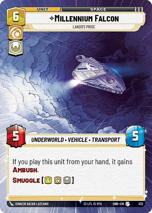 Millennium Falcon - Lando's Pride Card Front