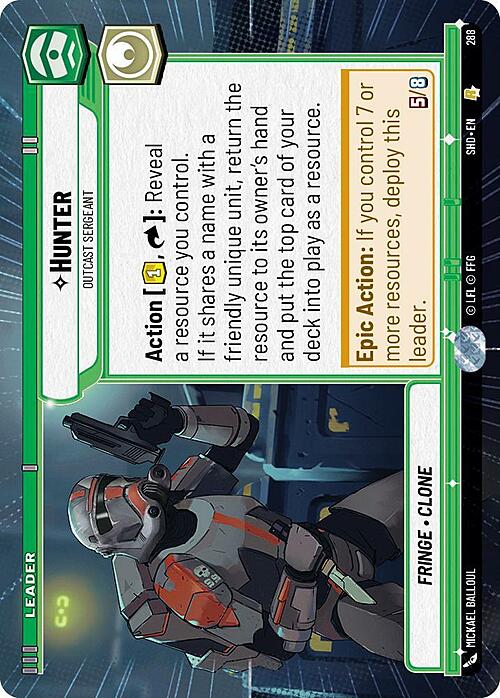 Hunter - Outcast Sergeant Card Front