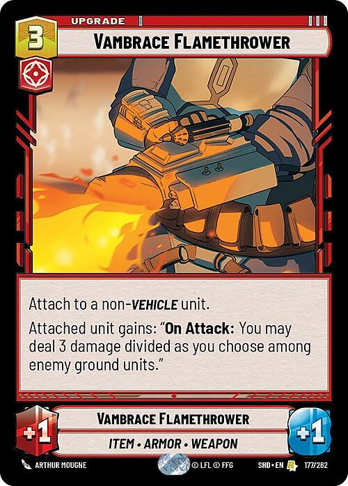 Vambrace Flamethrower Card Front
