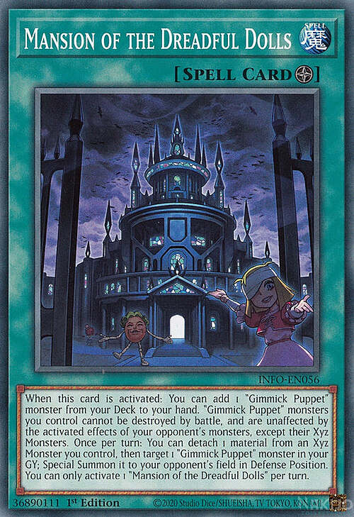 Mansion of the Dreadful Dolls Card Front