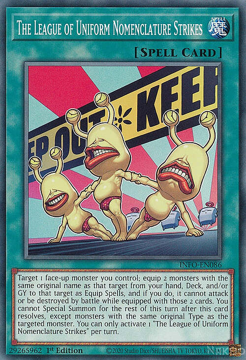 The League of Uniform Nomenclature Strikes Card Front