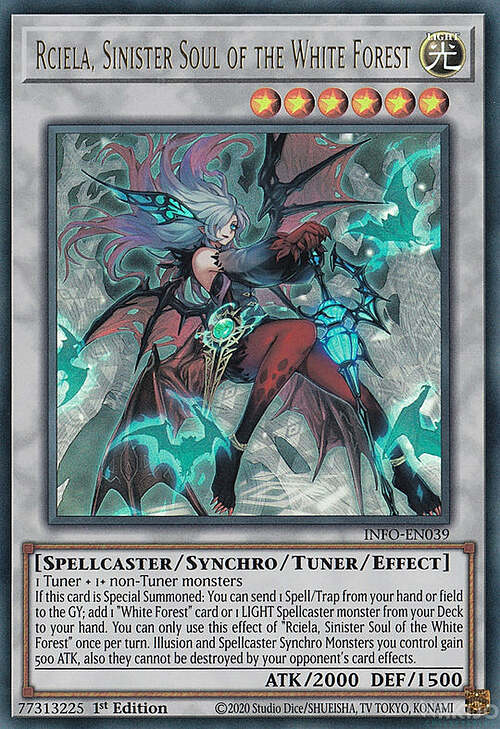 Rciela, Sinister Soul of the White Forest Card Front