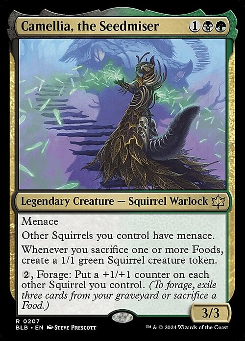 Camellia, the Seedmiser Card Front