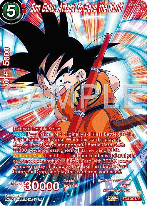 Son Goku, Attack to Save the World Card Front