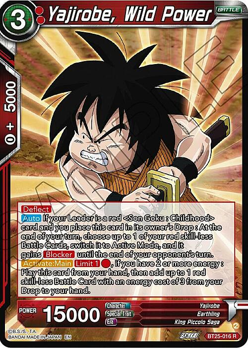 Yajirobe, Wild Power Card Front