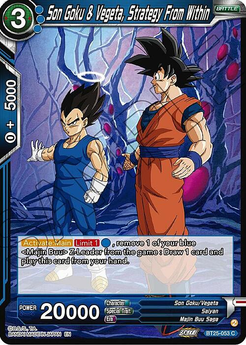 Son Goku & Vegeta, Strategy From Within Card Front