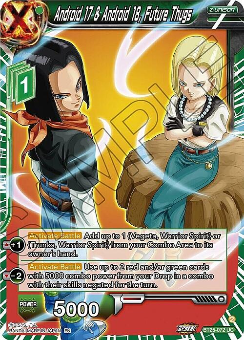 Android 17 & Android 18, Future Thugs Card Front