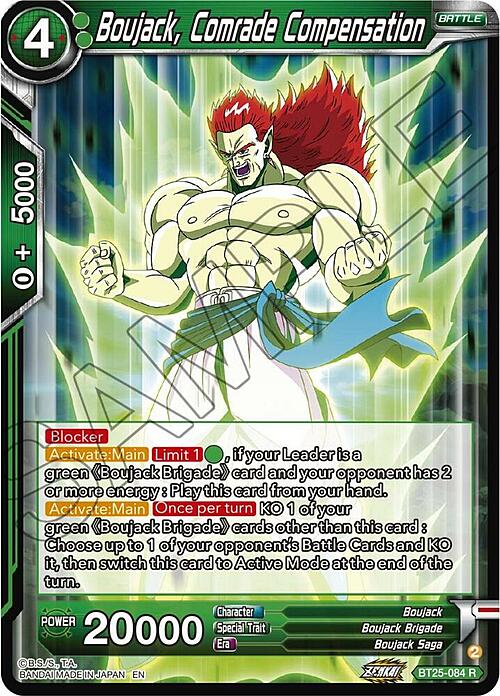 Boujack, Comrade Compensation Card Front