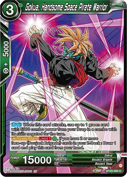 Gokua, Handsome Space Pirate Warrior Card Front