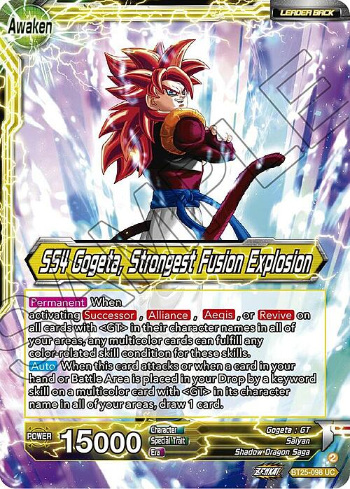 SS4 Gogeta, Strongest Fusion Explosion Card Front