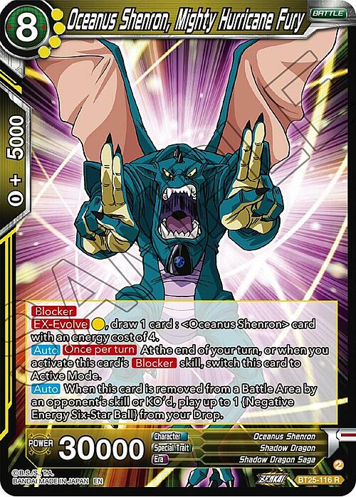 Oceanus Shenron, Mighty Hurricane Fury Card Front