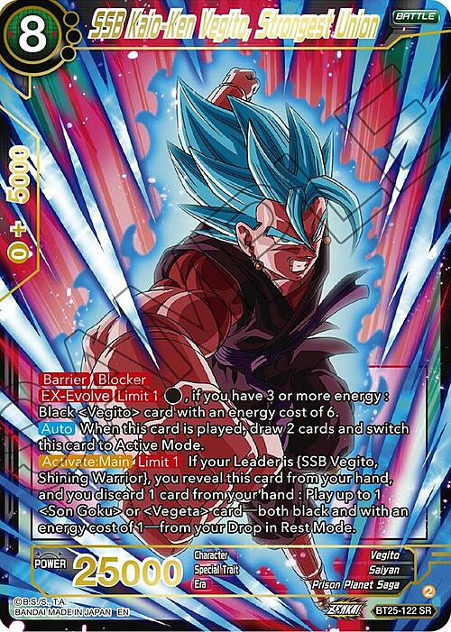 SSB Kaio-Ken Vegito, Strongest Union Card Front