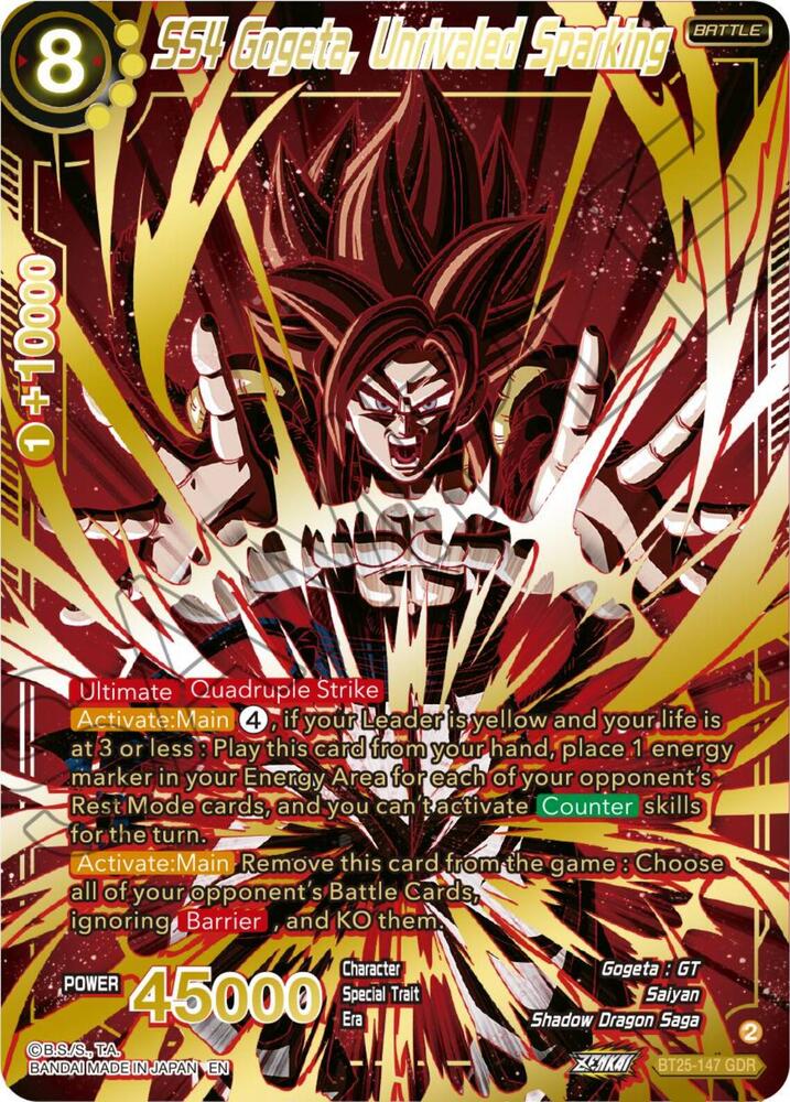 dragon ball card game god rare DRAGON BALL SUPER DIVERS SDV1-005 GDR main image 1