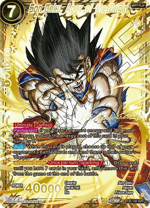 Son Goku, Apex of the Origin Card Front