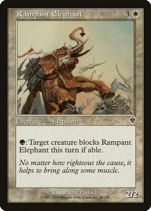 Elefante Inarrestabile Card Front
