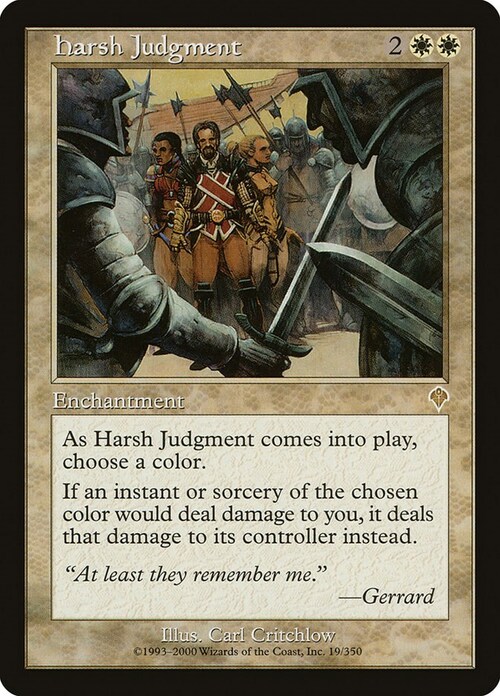 Harsh Judgment Card Front