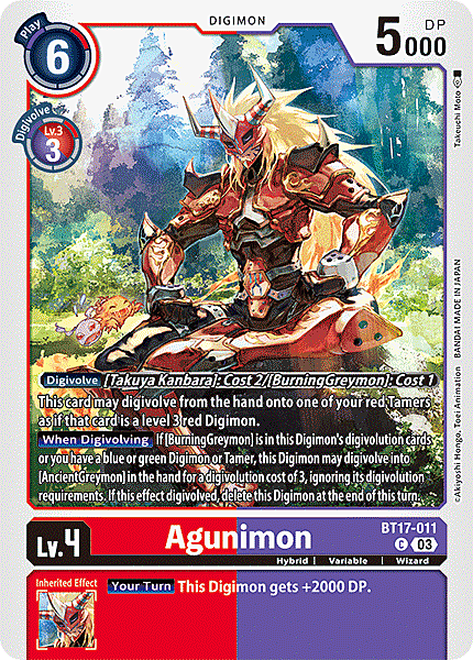 Agunimon Card Front