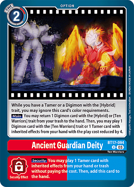 Ancient Guardian Deity Card Front