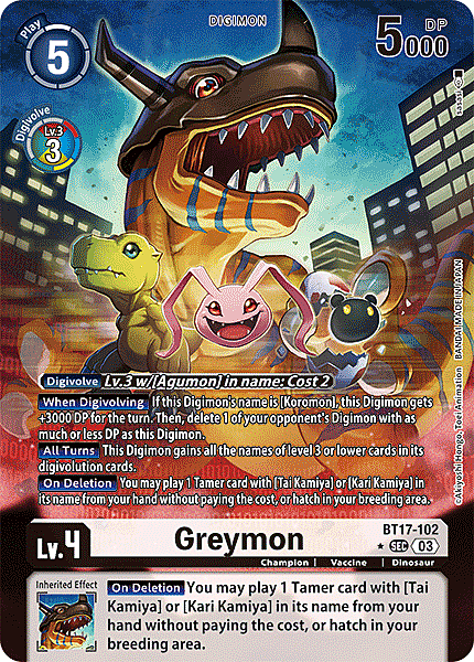 Greymon Card Front
