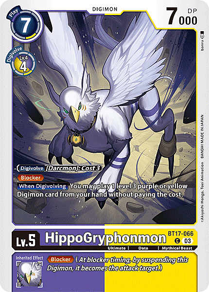 HippoGryphonmon Card Front