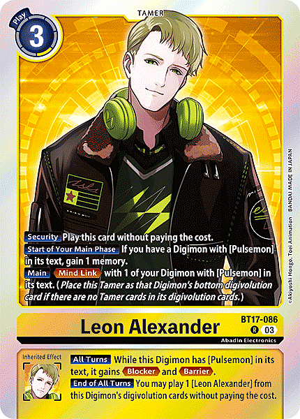 Leon Alexander Card Front
