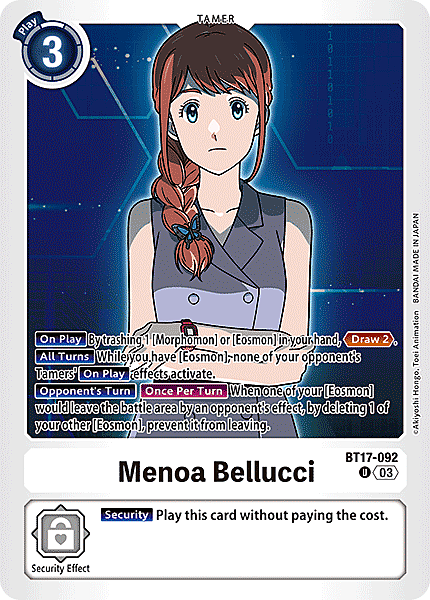 Menoa Bellucci Card Front