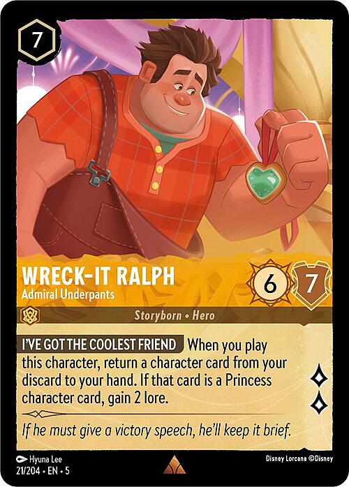 Wreck-It Ralph - Admiral Underpants Card Front
