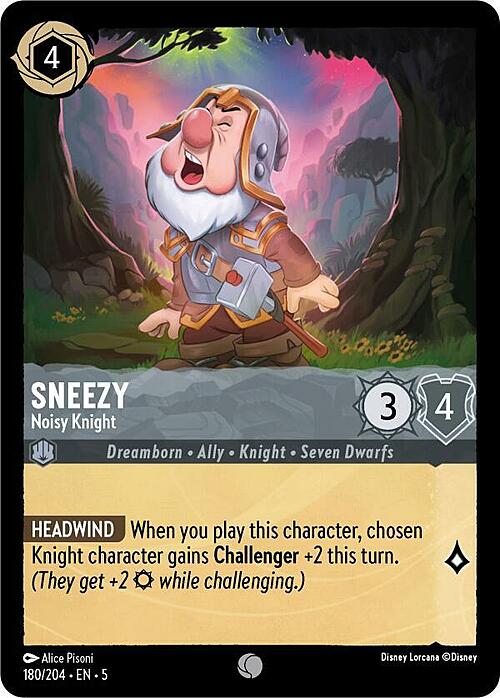 Sneezy - Noisy Knight Card Front