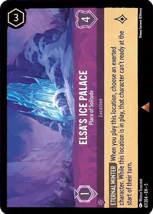 Elsa's Ice Palace - Place of Solitude Card Front