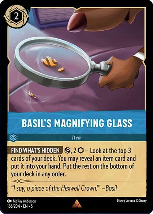 Basil's Magnifying Glass Card Front