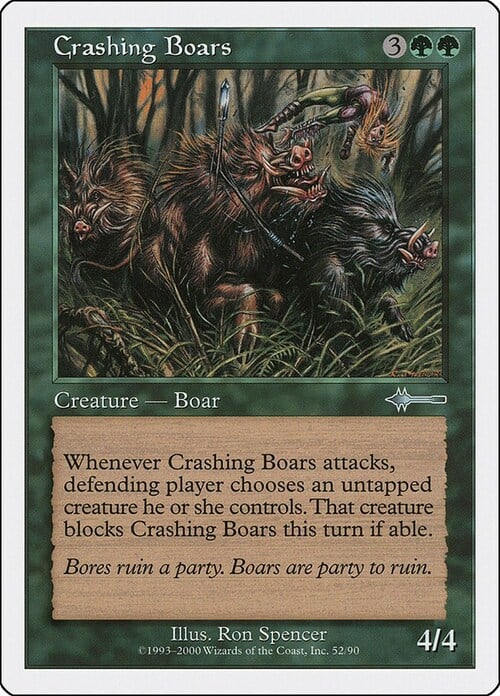 Crashing Boars Card Front